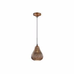 Suspension Led Jasmin de Trio, abat-jour métal. Esthétique orientale, idéal dans salon, salle à manger, cage d'escalier. Exis ...