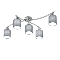 Trio Lighting Garda éclairage de plafond Gris, Nickel E14