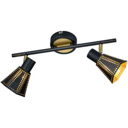 Trio - Plafonnier faisceau lampe salon projecteur noir or pivotant lumières 800300232