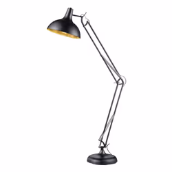 Découvrez le lampadaire Salvador de chez Trio- style industriel - design des lampes a poser - E27 60W max - interrupteur au p ...