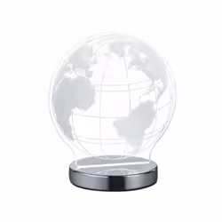TRIO GLOBE, Chrome, Transparent, Plastique, IP20, II, Module LED SMD, 1 ampoule(s)