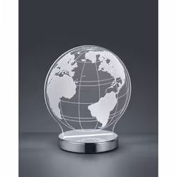 TRIO GLOBE lampe de table Module LED SMD 7 W Chrome, Transparent