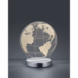 TRIO GLOBE lampe de table Module LED SMD 7 W Chrome, Transparent