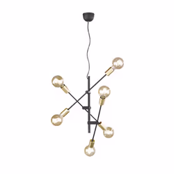 Trio Lighting CROSS, 6 ampoule(s), E27, IP20, Noir