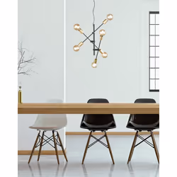 Trio Lighting CROSS éclairage de plafond Noir E27