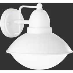 AMUR APPLIQUE MURALE EXTÉRIEURE EN FONTE D'ALUMINIUM BLANC OPAQUE L.22CM X H. 22,5CM Groupe de produits : Applique Typologie ...