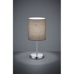 Lampe à Poser Jerry Chrome Abat-Jour Gris Ø13 cm Trio Lighting