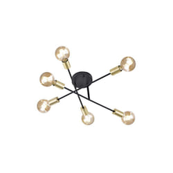 Leuchten 606700632 cross plafonnier, métal, E27, 1 w, noir mat, 56,6 x 56,6 x 19,1 cm - Trio