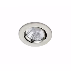 Le spot encastré rond de la série PAMIR de Trio Lighting est en métal couleur nickel mat, avec des volets latéraux qui facili ...