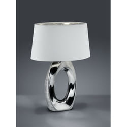 Reality Leuchten - Lampe à Poser Moderne Céramique Argentée Taba H52 cm Trio Lighting