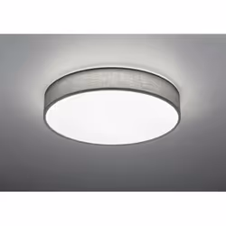 Le plafonnier LUGANO par Trio Lighting est composé d'une structure ronde et d'un abat-jour en tissu gris d'un diamètre de 60  ...