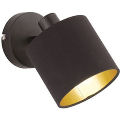 Reality Leuchten - Applique, Plafonnier / Applique 1 lampe Tommy Noir en Fabric, trio