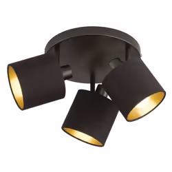 Plafonnier 3 lampes Tommy Matière diffuseur: TissuCorps: métalGarantie: 2 ansHauteur: 19 cmDiamètre: 25 cmClasse IIP: IP20. E ...