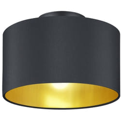 Trio - Plafonnier design, Plafonnier moderne Hostel Noir en Fabric