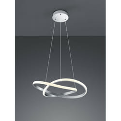 Suspension Moderne Course Nickel Led Dimmable 27W Ø60 cm Trio Lighting