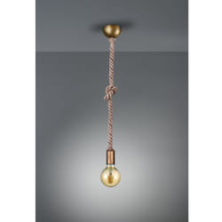 Trio Lighting - Corde à nŒuds de suspension et mÉtal en laiton antique 310100104