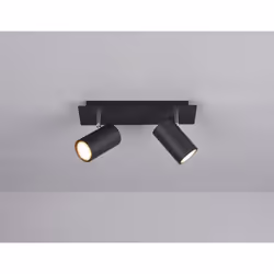 Plafonnier Led Marley de chez Trio 2 sources lumineuses culot GU10. Look épuré, idéal dans salon, salle à manger. 2 possibili ...