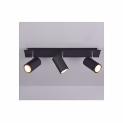 Trio Lighting - Plafonnier/applique Led 3 lampes culot GU10 noir - Trio - Marley iii