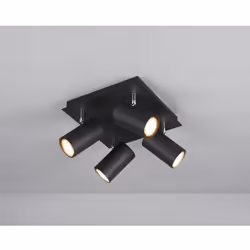 Le plafonnier MARLEY de la marque Trio Lighting est un plafonnier composé d'un socle carré et de 4 spots spot orientables, en ...