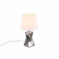 TRIO R50771589, Argent, Blanc, Vitrocéramique, Tissu, IP20, E14, 1 ampoule(s), 40 W