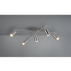 Trio - Plafonnier 5 Spots Orientables Marley Nickel Lighting