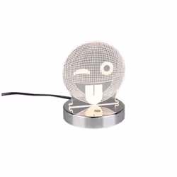 TRIO SMILEY, Chrome, Transparent, Métal, IP20, II, 1 ampoule(s), 3,2 W