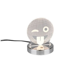 TRIO SMILEY lampe de table 3,2 W Chrome, Transparent