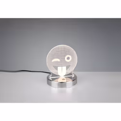 TRIO SMILEY lampe de table 3,2 W Chrome, Transparent