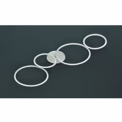 Le plafonnier de la série RONDO par Trio Lighting est composé d'une structure en métal avec 4 diffuseurs en forme de cercle d ...