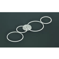 Trio Lighting - Plafonnier Rondo 4 Cercles Led Blanc L97 cm
