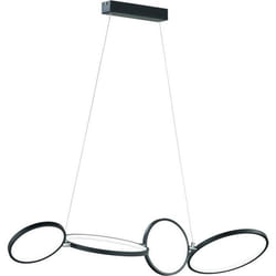 Trio lampe à suspension Rondo110 cm acier/acrylique led 1 kg noir/blanc