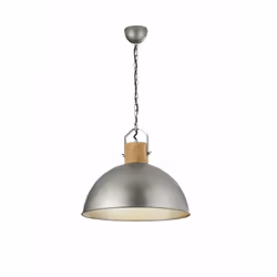 La lampe à suspension DELHI par Trio Lighting est composée d'un diffuseur en forme de dôme en métal nickel vieilli et d'un dé ...