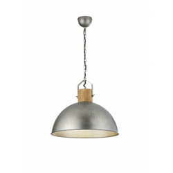 Trio - Suspension Insustrial Delhi Métal Dôme Nickel Ø45 cm Lighting