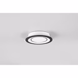 Le spot encastrable rond de la série CORE de Trio Lighting est en plastique noir mat, avec des rabats latéraux qui facilitent ...