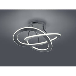 Trio Lighting - Plafonnier 2 Cercles Led Oakland Anthracite