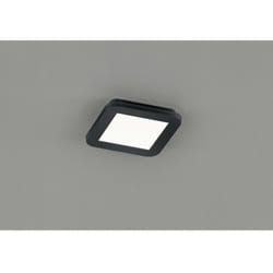 Camillus Led Plafonnier Carré Dimmable Noir IP44 17x17 cm Trio Lighting