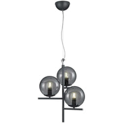 Suspension, Suspension en verre et métal Pure Gris en Metal Trio