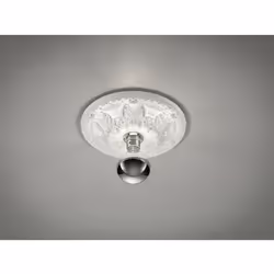 La rosace de plafond LILLY de Trio Lighting a une structure ronde entièrement en plâtre blanc à peindre avec des décorations  ...