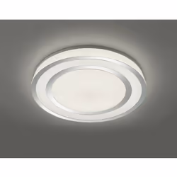 Le plafonnier NINJA par Trio Lighting a une structure ronde en plastique avec un bord chromé d'un diamètre de 59 cm. Module L ...