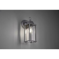 Olona applique murale d'extÉrieur en fonte d'aluminium anthracite peinte avec un diffuseur en verre transparent ip44 h.30cm 201960142