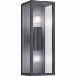 Luminaires de jardin, Double applique outdoor Garonne Anthracite en Metal, trio