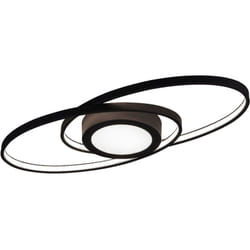 Plafonnier design LED anthracite interrupteur variateur salon anneau lampe design Reality R62991142
