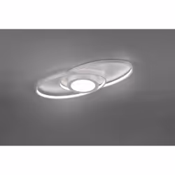 Plafonnier Galaxy Double Spirale Titane Led 27w Eclairage Trio Dimmable