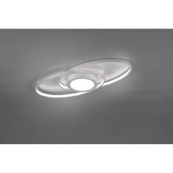 Plafonnier Galaxy Double Spirale Titane Led 27w Eclairage Trio Dimmable