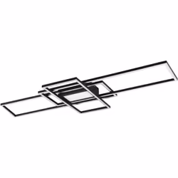 TRIO, Plafonnier, Irvine incl. 1 x LED,SMD,60,0 Watt,3000 - 6500K,7100 Lm. Corps: Métal, Antracite L:105,0cm, L:42,0cm, H:6,5 ...