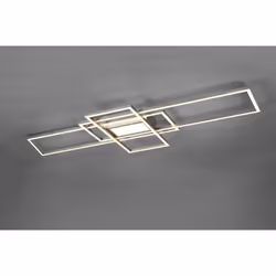 IRVINE PLAFONNIER À LED 3 RECTANGLES ACIER SATINÉ AVEC LUMIÈRE CENTRALE AVEC TÉLÉCOMMANDE MULTIFONCTIONNELLE POUR LE RÉGLAGE  ...
