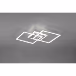 PLAFONNIER VENIDA EN ALUMINIUM À LEDS DOUBLE CARRÉ AVEC INTERRUPTEUR CENTRAL DE RÉGLAGE DE L'INTENSITÉ LUMINEUSE L.58CM Famil ...