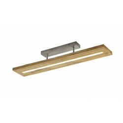 Brad Plafonnier Led Rectangulaire Bois Naturel Trio Lighting