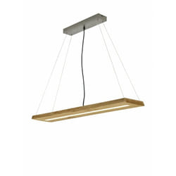Brad Suspension Led Rectangulaire Bois Naturel Trio Lighting