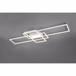 PLAFONNIER IRVINE LED 3 RECTANGLES BLANC AVEC LUMIÈRE CENTRALE AVEC TÉLÉCOMMANDE MULTIFONCTIONS RÉGLAGE DE L'INTENSITÉ LUMINE ...